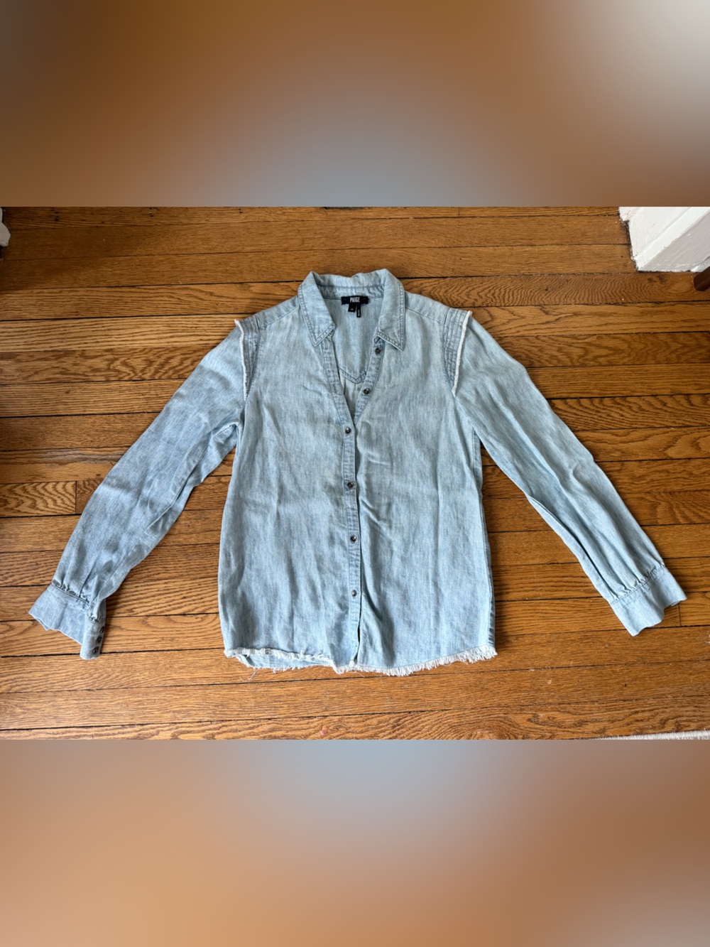 PAIGE Denim Button Down Shirt - Size XS